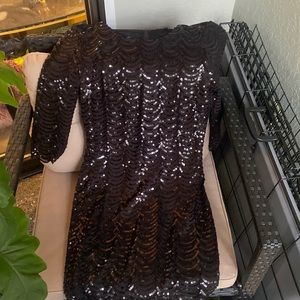 Lulus Black Sequin Dress